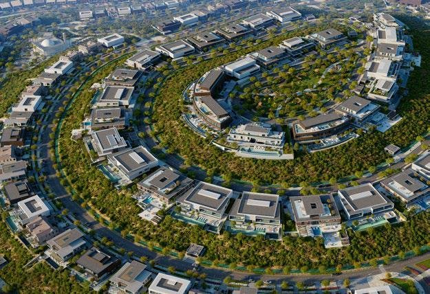 Hudayriyat Hill Abu Dhabi luxury hillside master development with panoramic sea views and elevated villas